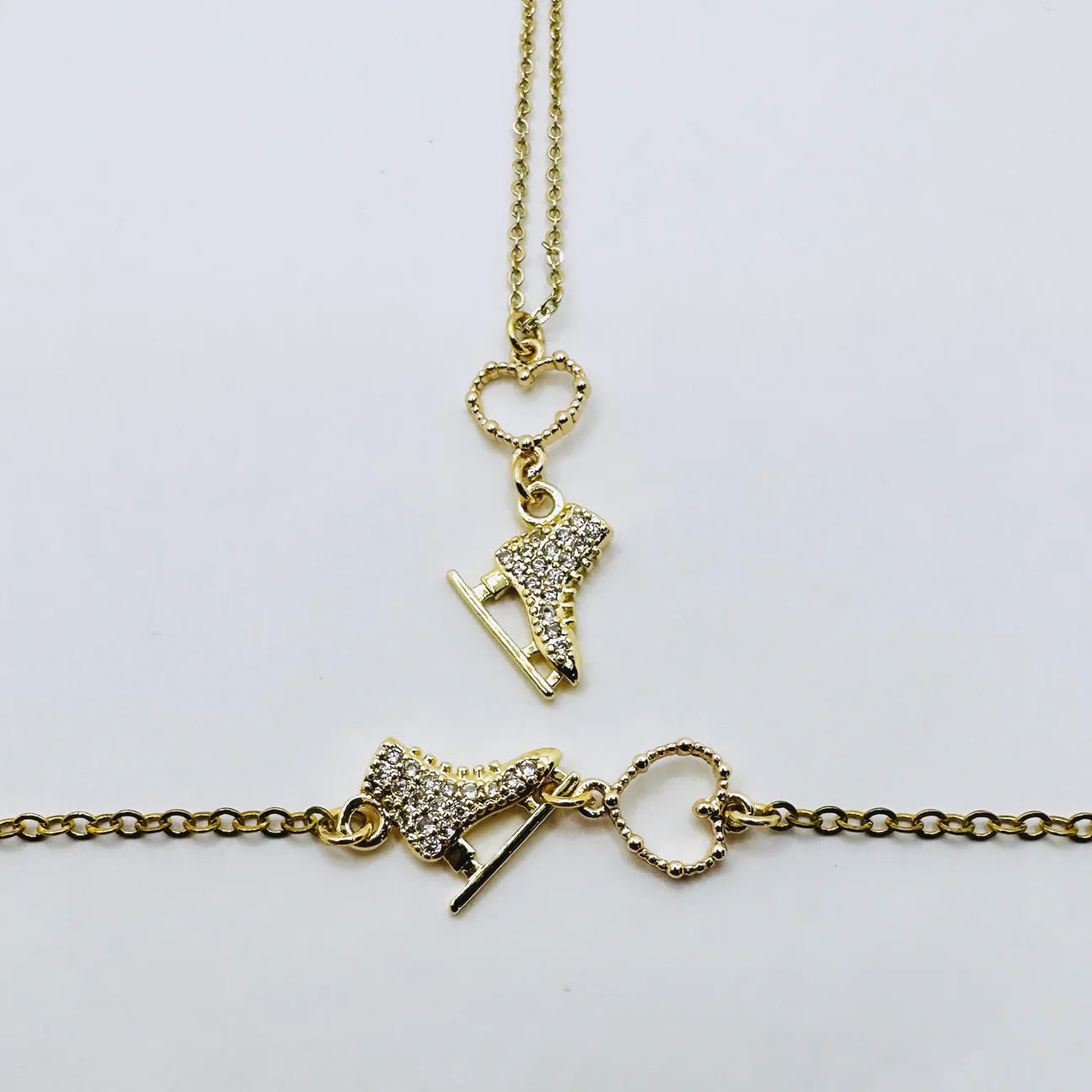 Heart Skate Necklace