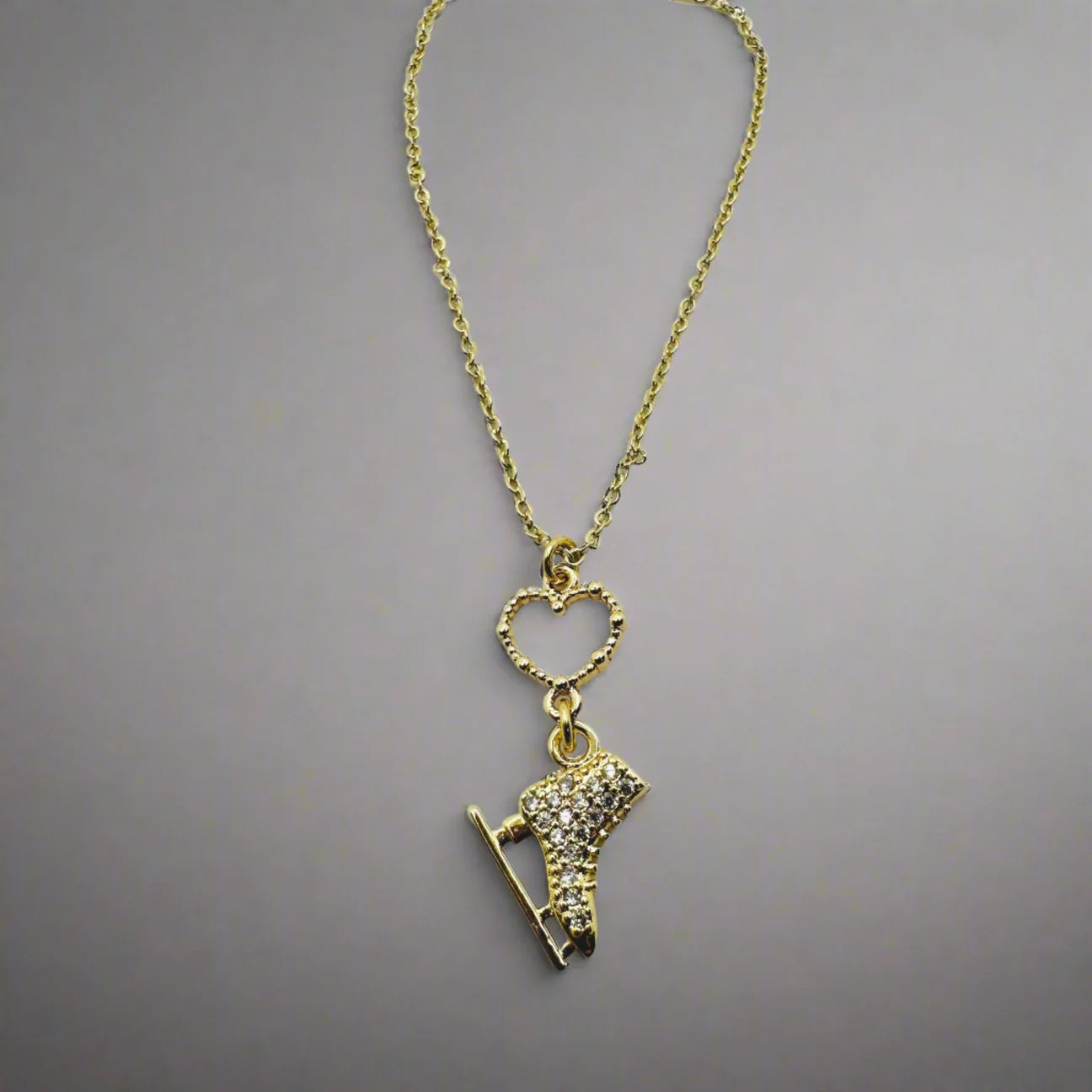 Heart Skate Necklace
