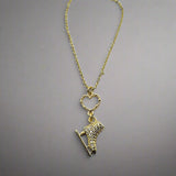 Heart Skate Necklace
